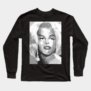 Marilyn Black and White 3 Long Sleeve T-Shirt